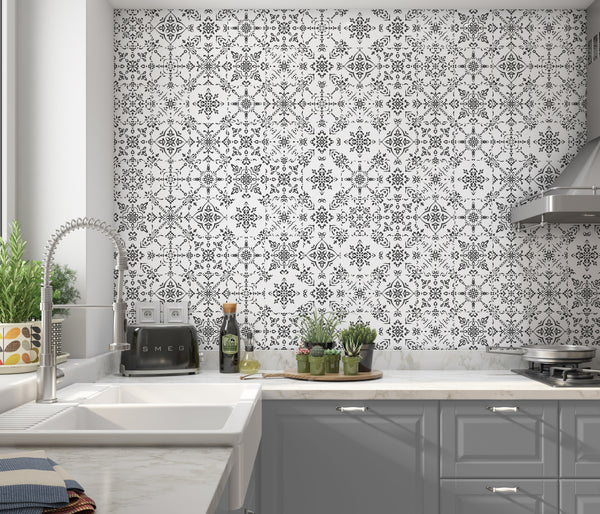 Watercolor Tiles Snow