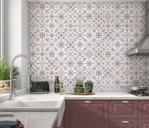 Watercolor Tiles Earth