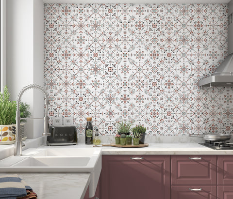 Watercolor Tiles Earth